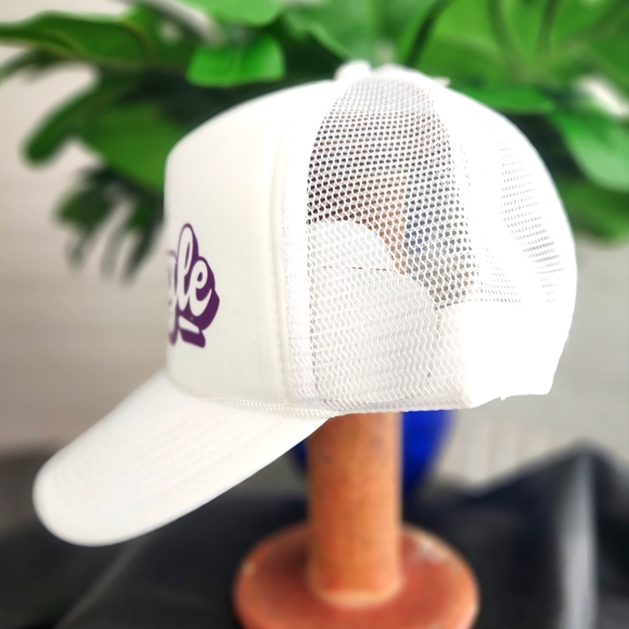 White and Purple Trucker Hat - Picture 2 of 5